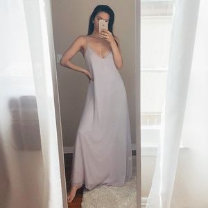 Lavender backless maxi dress